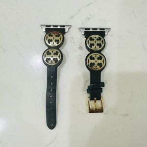 Tory Burch Apple Watch Black and Gold Band